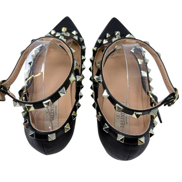 Valentino Black Studded T strap flats - Picture 9 of 10